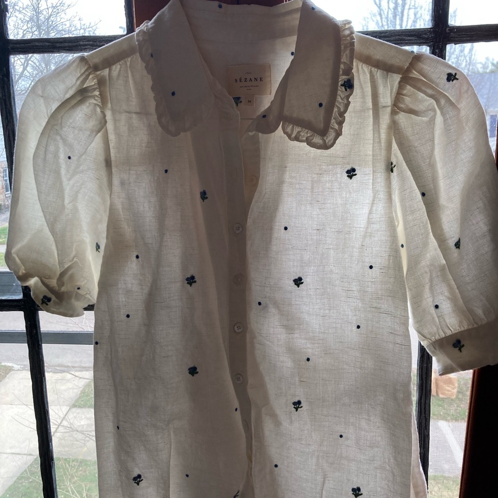 Sezane Floral Top